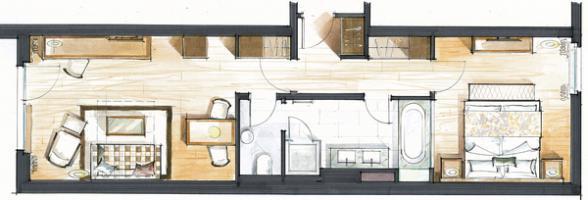Le Petit Cervin Hotel เซอร์แมท ภายนอก รูปภาพ A section of the proposed hotel